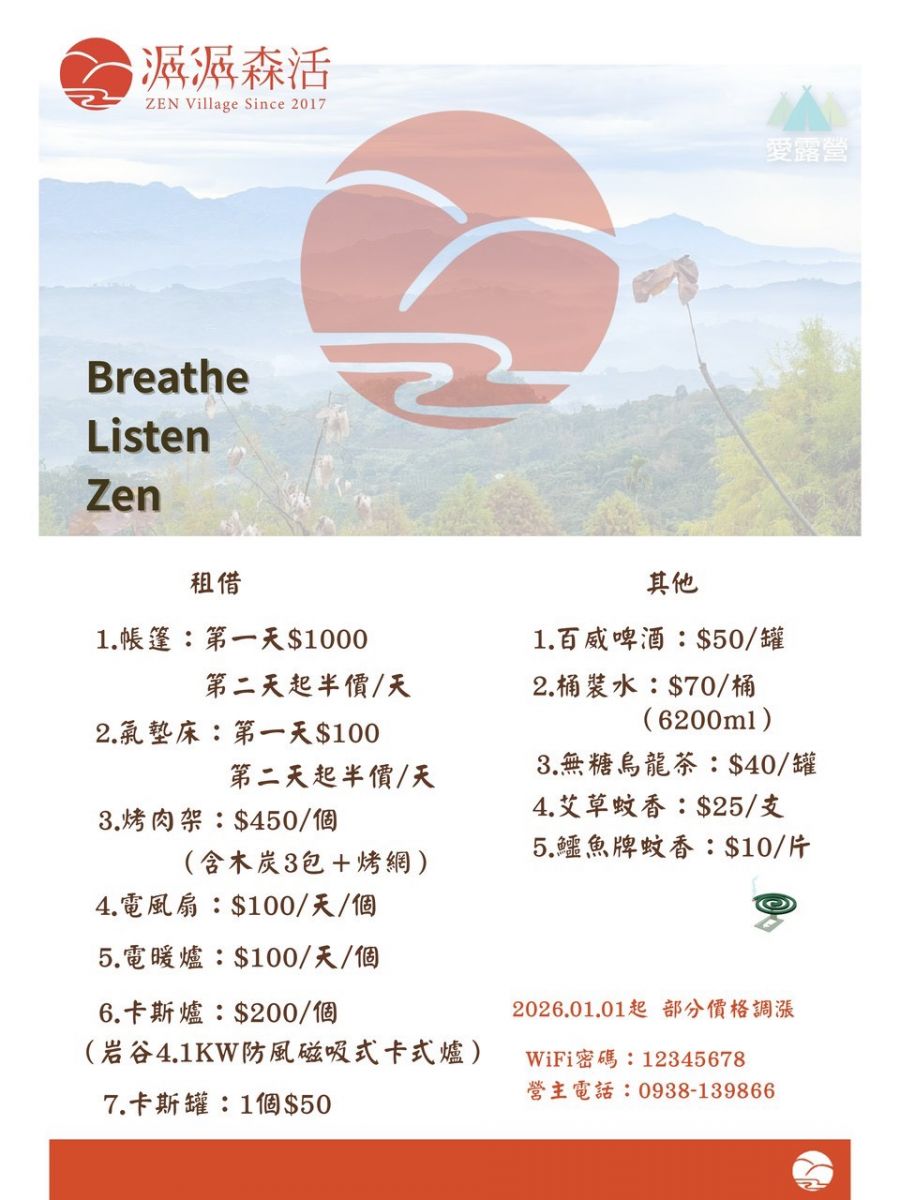 租借與其他費用表